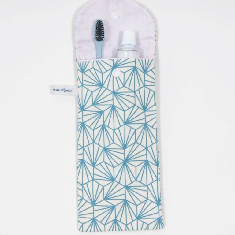 Étui brosse à dents « Origami bleu »