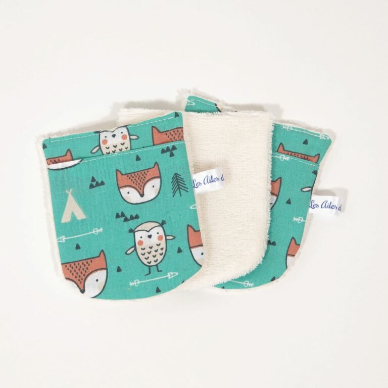 Lot de gants débarbouillette « Renard »