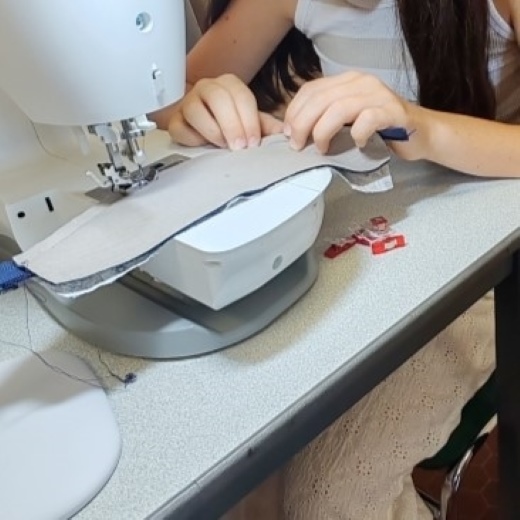 Assemblage fermeture sur sac banane