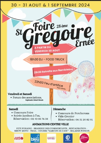 Affiche de la foire Saint Gregoire à Ernée