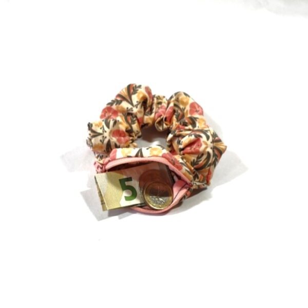 Chouchou zippé Damassé avec de la monnaie