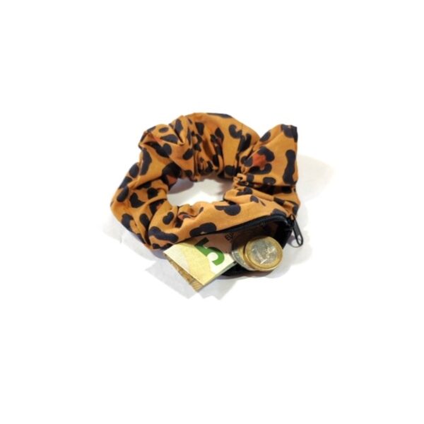 Chouchou zippé Léopard avec de la monnaie