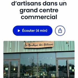 Article de presse de France bleu Mayenne Benoit nous balade photo de la boutique.