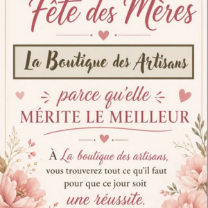 Affiche de la boutique des artisans pour la fête des mères